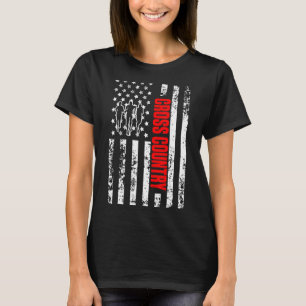 Camiseta US American Flag Sports Patriótico Cross Country R