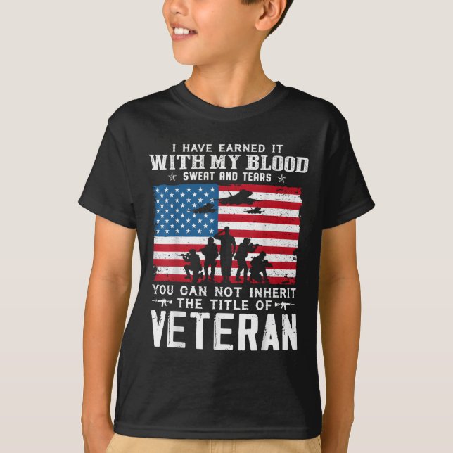Camiseta Us Army Veteran You Can Not Inherit The Title Of V (Frente)
