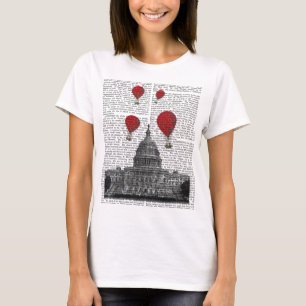 Camiseta US Capitol Building e Red Hot Air Balloons