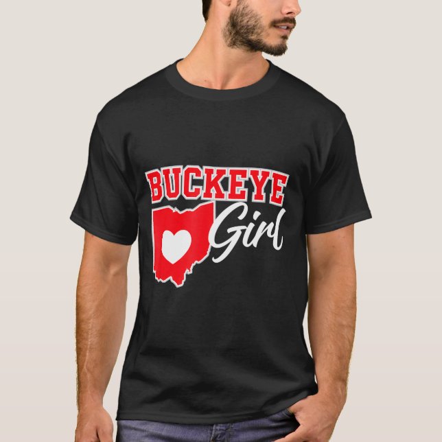 Camiseta Us Cities Buckeye Girl Ohio Home Heart State  (Frente)