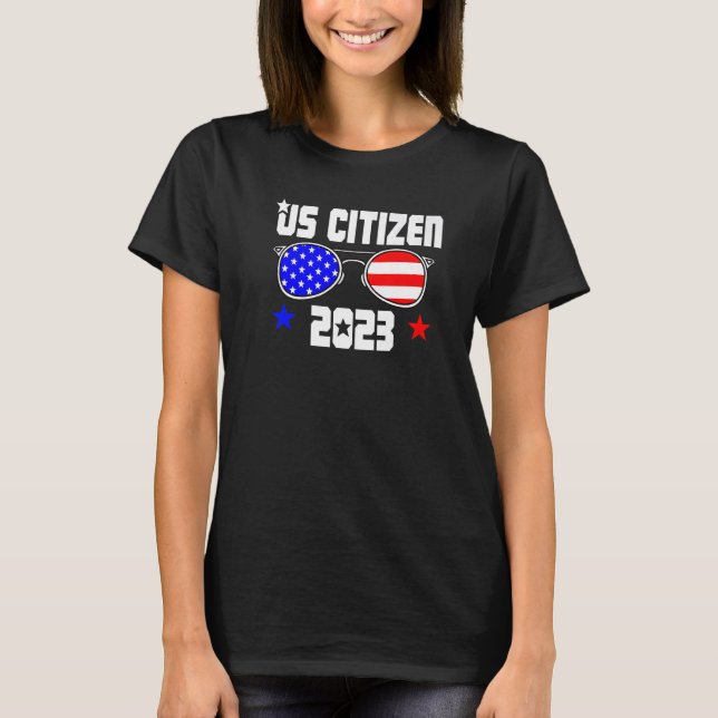 Camiseta US CITIZEN 2023 USA Flag Proud American Citizenshi (Frente)