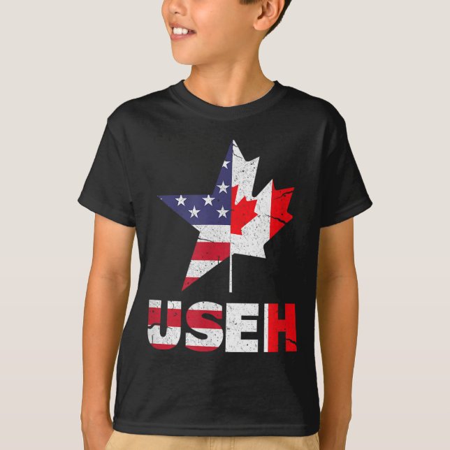 Camiseta US EH Funny Canada Flag Americano (Frente)