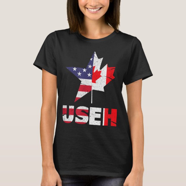 Camiseta US EH Funny Canada Flag Americano (Frente)