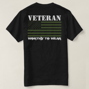 Camiseta US Flag ARMY TRIDENT GRN- Veteran - digno de ser V