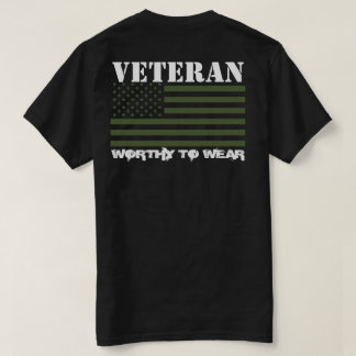 Camiseta US Flag ARMY TRIDENT GRN- Veteran - digno de ser V