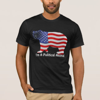 Camiseta US FLAG & BEAR T-Shirt Política ao estilo american