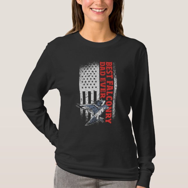 Camiseta US Flag Falconry Dad (Frente)