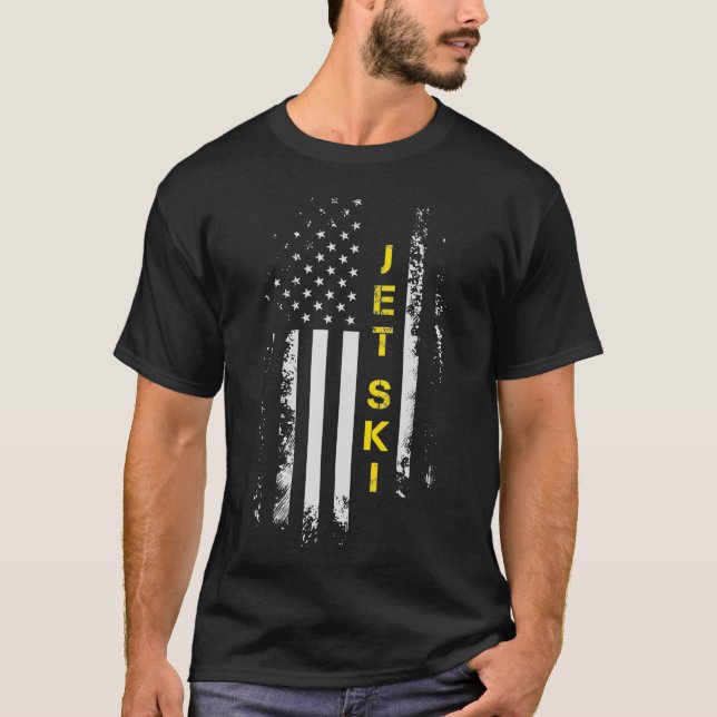 Camiseta US Flag Jet Ski American Flag Jet Ski Gift (Frente)