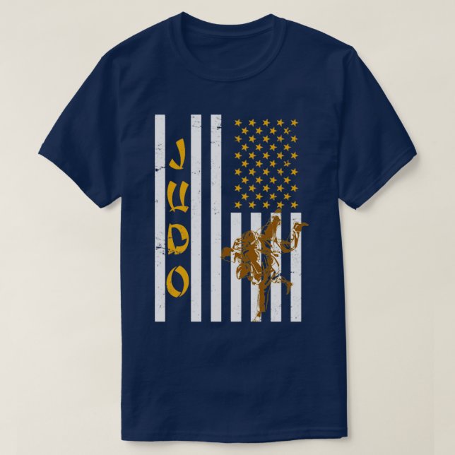 Camiseta US Flag Judo (Frente do Design)