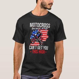 Camiseta US Flag MX Motocross because drugs cant get you th