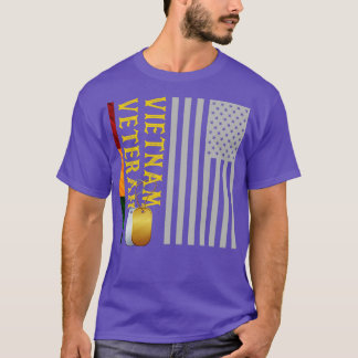 Camiseta US Flag Patriótico Americano Presente Vietnã Veter