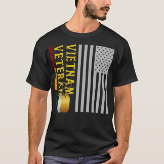 Camiseta US Flag Patriótico Americano Presente Vietnã Veter