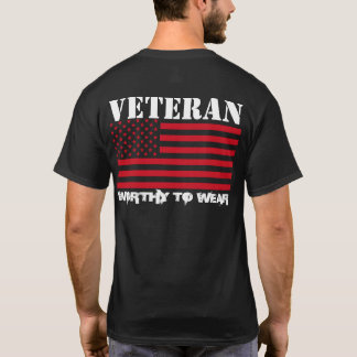 Camiseta US Flag USMC RED - Veterano - Digno para Vestir