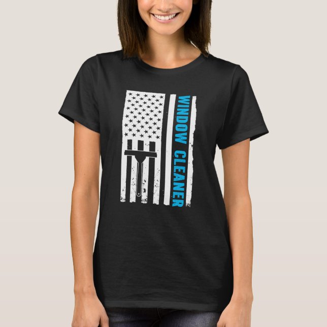 Camiseta US Flag Window Cleaner (Frente)