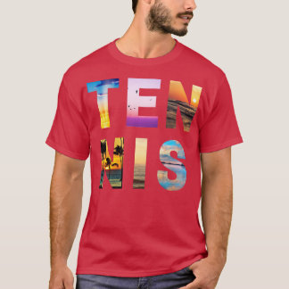 Camiseta US Open Fotografia Sunset Letters Tênis 1