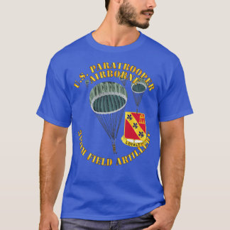 Camiseta US Paratrooper 319º Artilharia em Campo DUI