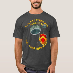 Camiseta US Paratrooper segundo Bn 321rua Artilharia de Cam