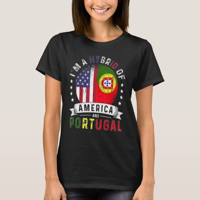 Camiseta US Patriot Portugal Flag American Portuguesa Groen (Frente)