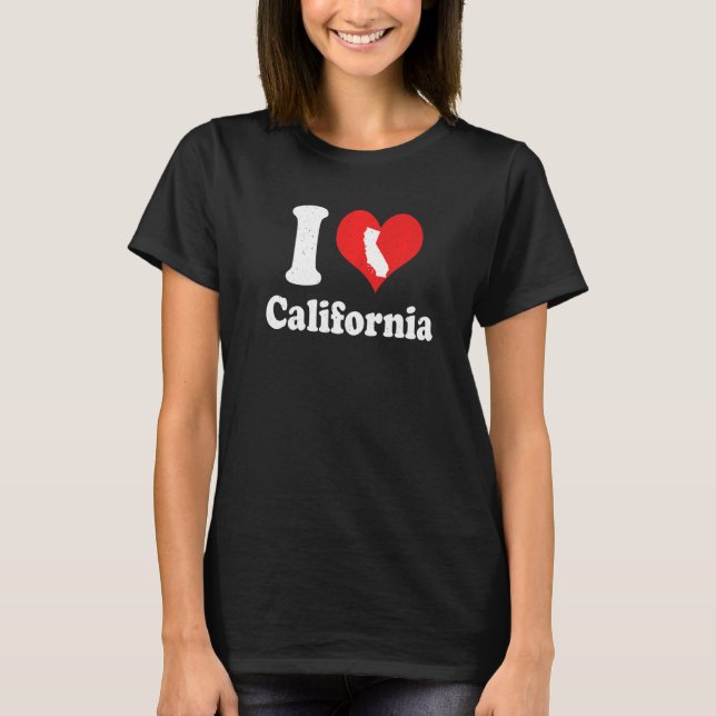 Camiseta US Proud Citizen America Love State I Heart Califo (Frente)