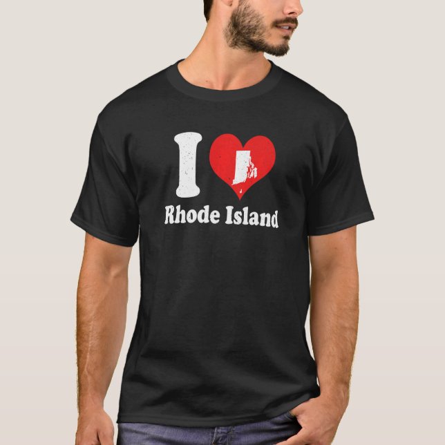 Camiseta US Proud Citizen America Love State I Heart Rhode  (Frente)