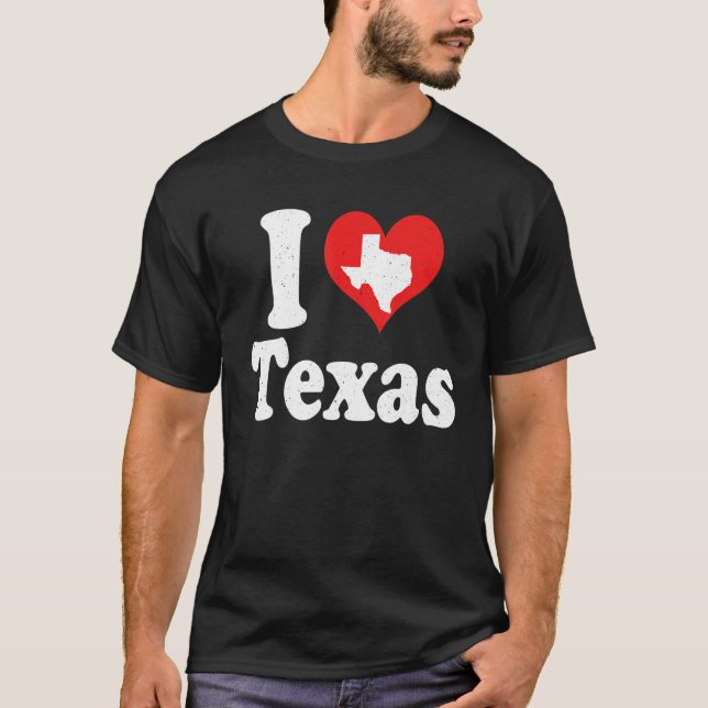 Camiseta US Proud Citizen America Love State I Heart Texas (Frente)