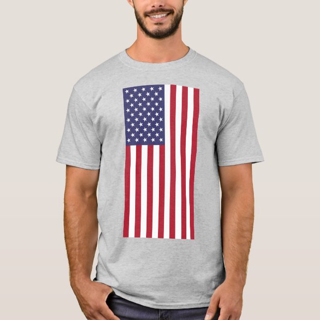 Camiseta US Spyder Ryders - Bandeira dos EUA vertical front (Frente)