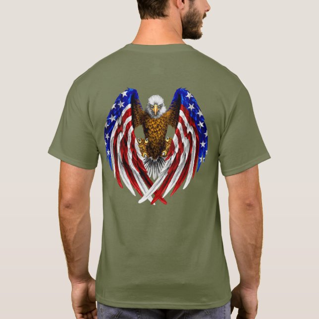 Camiseta US Spyder Ryders - Eagle Flag Logo Back (Verso)
