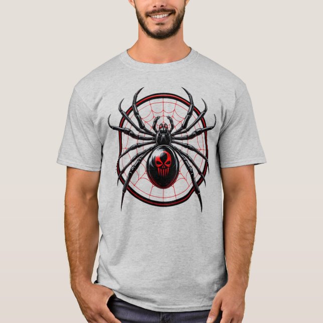 Camiseta US Spyder Ryders - Frente Redonda da Web em Viúva  (Frente)