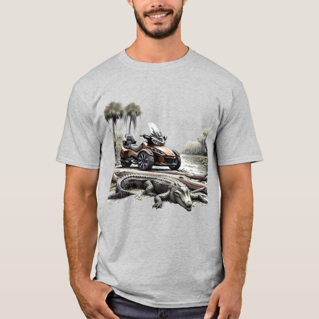 Camiseta US Spyder Ryders - Pântano & Jacaré (Frente)