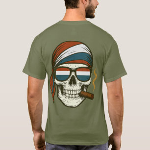 Camiseta US Spyder Ryders - Spyder Skull RWB Cachecol Vidro