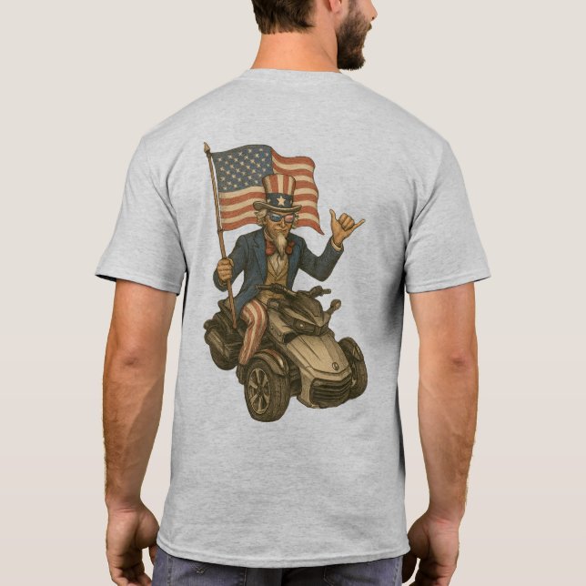 Camiseta US Spyder Ryders - Spyder Tio Sam Bandeira 2S (Verso)