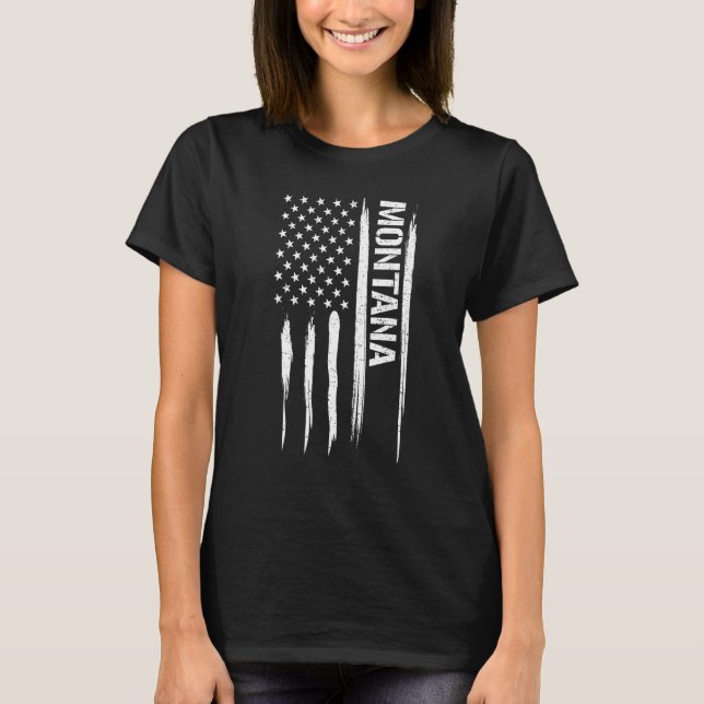 Camiseta US State Montana - American Flag Sayings (Frente)