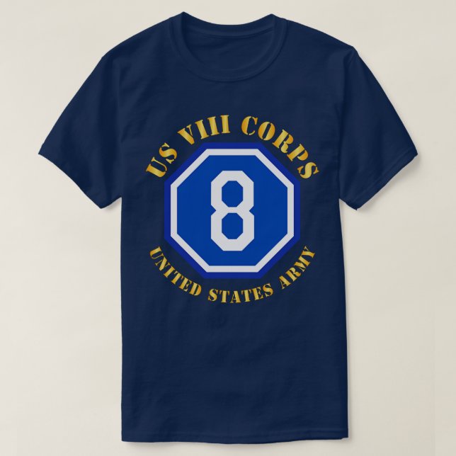 Camiseta US VIII Corps w SSI X (Frente do Design)
