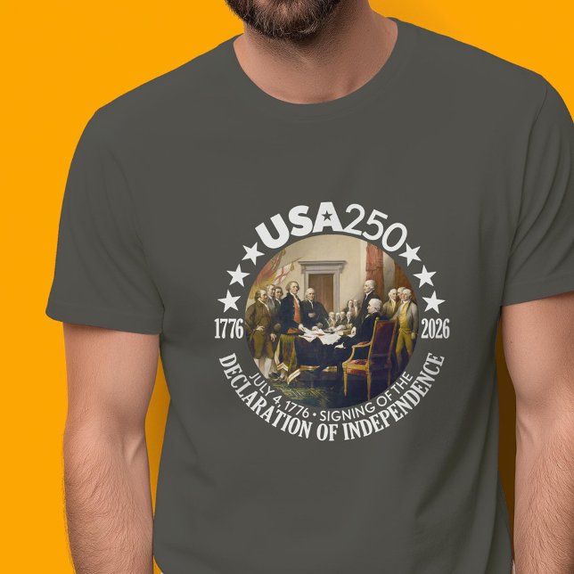 Camiseta USA 250 - 1776-2026 - Declaration of Independence (America's 250 Birthday Celebration)