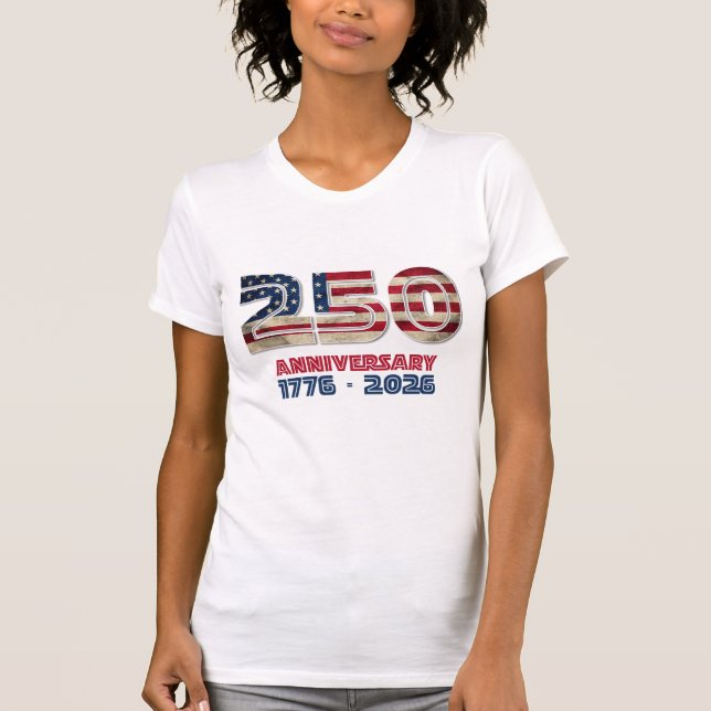 Camiseta USA 250th Anniversary - American Patriotic Gift (Frente)
