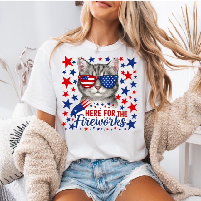 Camiseta USA 4th of July Shirt, Patriotic Gift for Her  (Criador carregado)