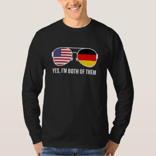 Camiseta Usa Alemanha Sinalizar óculos escuros alemães amer