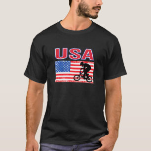 Camiseta Usa ama Bikes Tokyo Summer Games Bandeira American