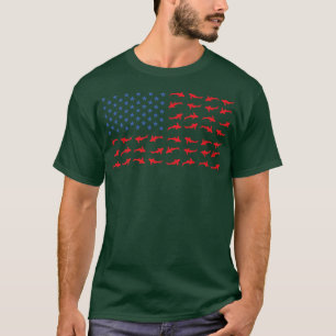 Camiseta USA American Flag Koi Fish Pond Carp Japão Japão