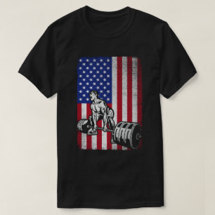 Camiseta USA American Flag, levantamento de pesos