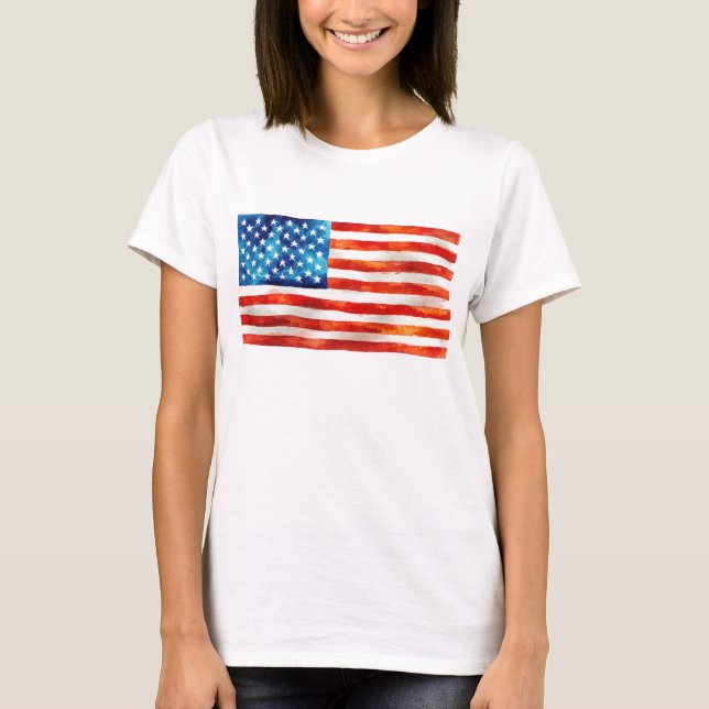 Camiseta USA American Flag Patriot 4th of July Parade Vet (Frente)