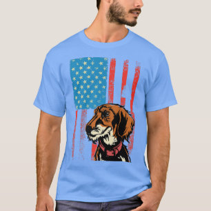 Camiseta USA American Flag - Patriotic Dog Dachshund Premiu