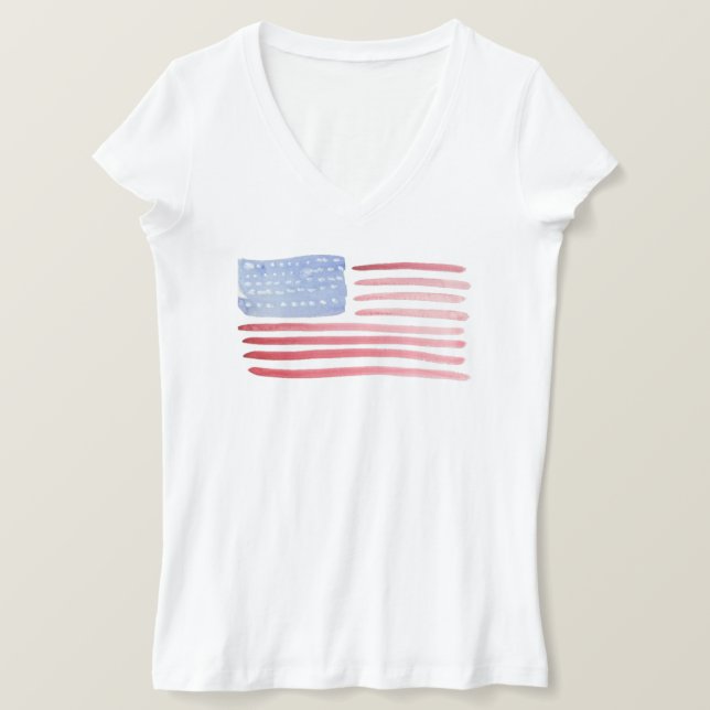 Camiseta USA American Flag T-Shirt (Frente do Design)