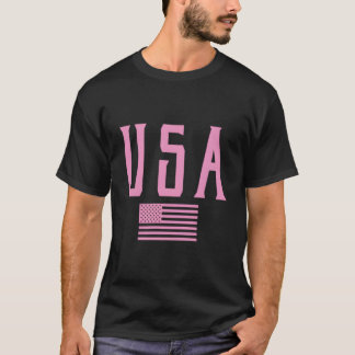 Camiseta Usa American Flag Text K Print