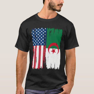 Camiseta Usa Argélia Flag Hoodie