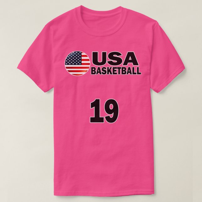 Camiseta USA Basball Number 19 Tshirt Design (Frente do Design)