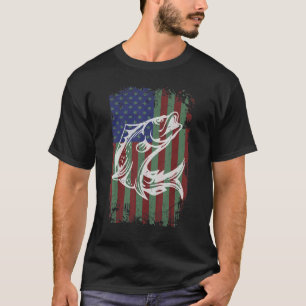 Camiseta Usa Bass Pesca American Camo Flag 1