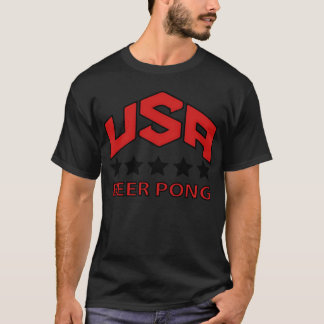 Camiseta USA Beer Pongeam funny