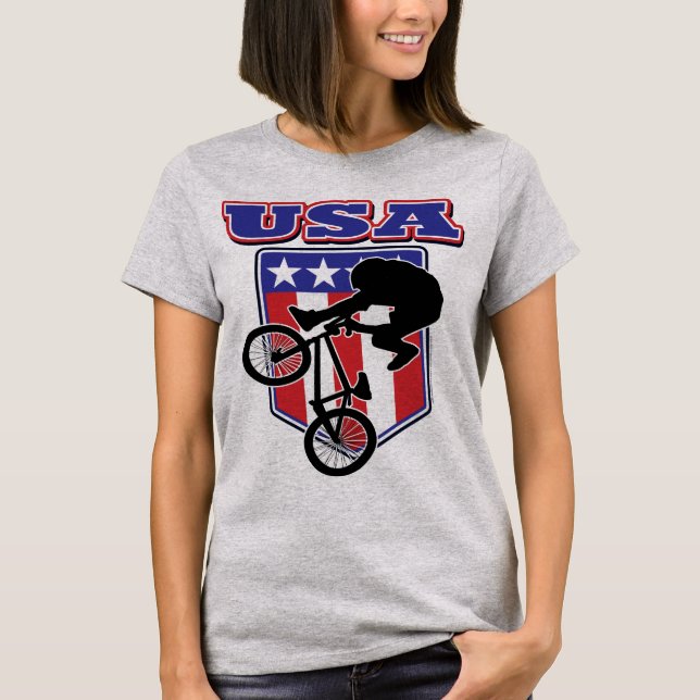 Camiseta USA-BMX Biker (Frente)