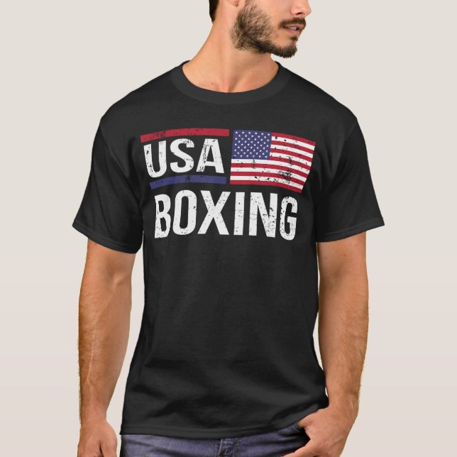Camiseta USA Boing American Flag Gym Sparringraining Amateu (Frente)